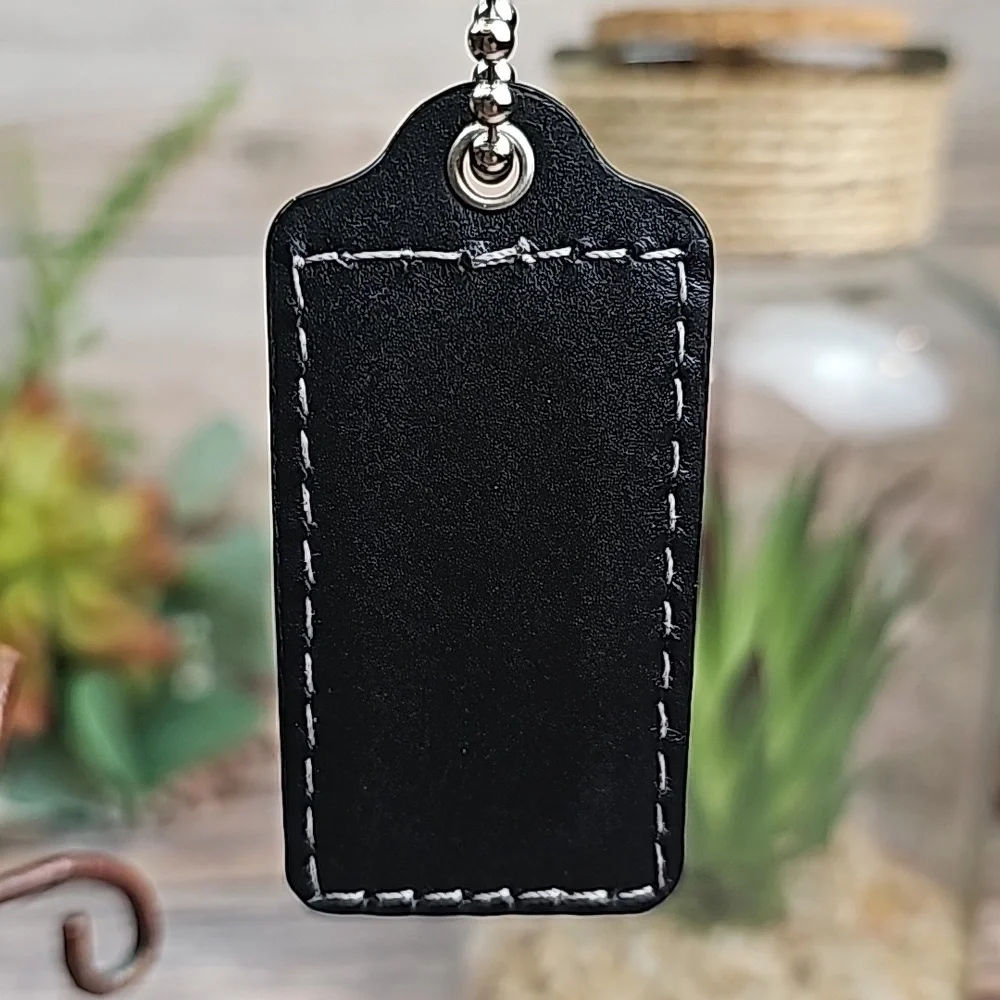 NEW COACH BLACK LEATHER HANG-TAG - Picture 4 of 7